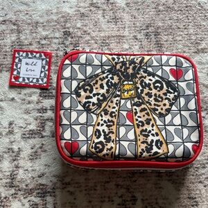 Brighton Wild Love Cosmetic Bag with Leopard Print Bow